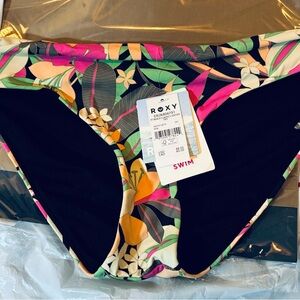 Roxy Black and Green Bikini bottom with Classic Cut